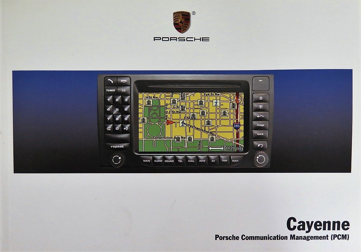 Cover of the Porsche Communication Management (PCM) manual for Cayenne