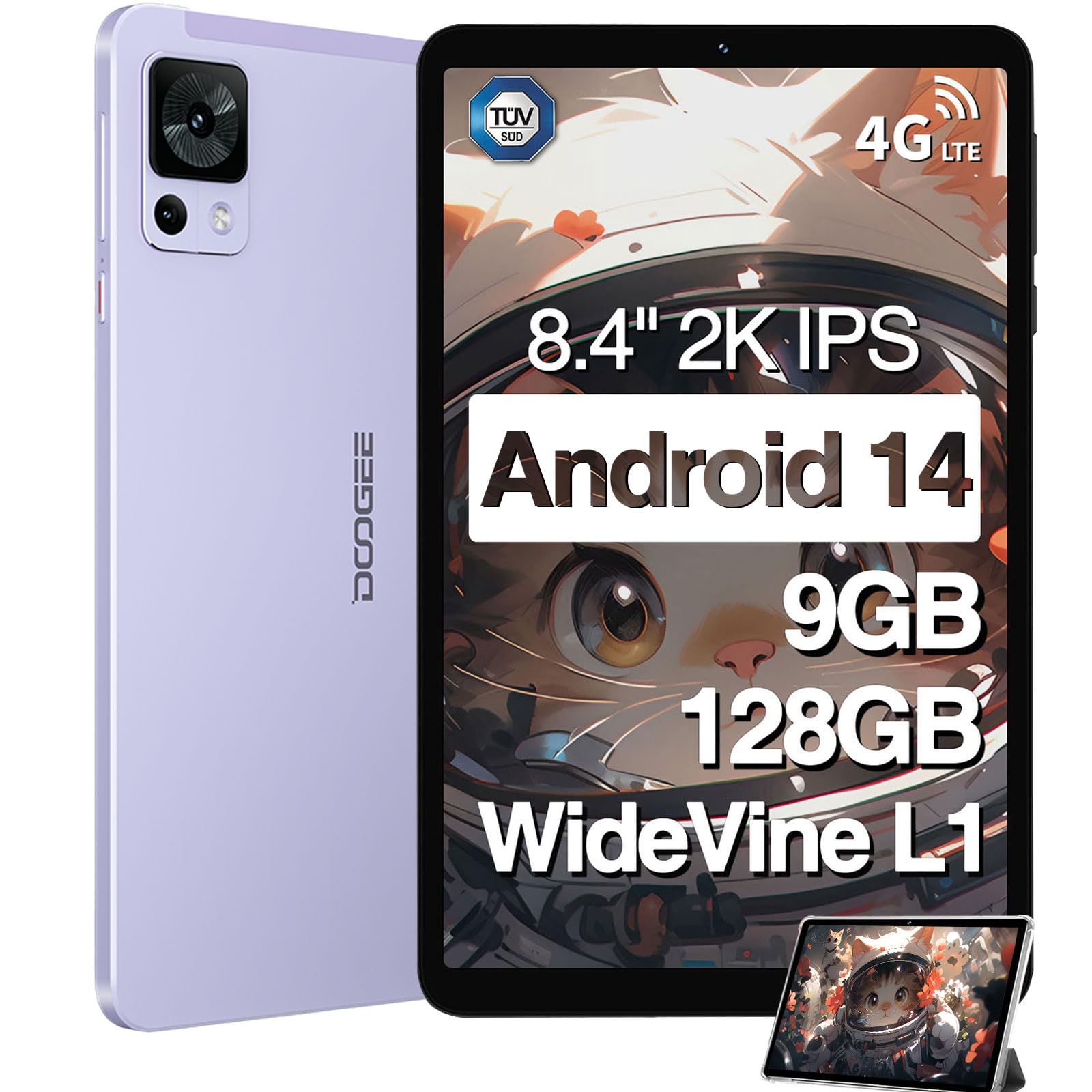 DOOGEE T20 MINI Tablet 8 Zoll, Android 14 Tablet, 9GB RAM + 128GB 