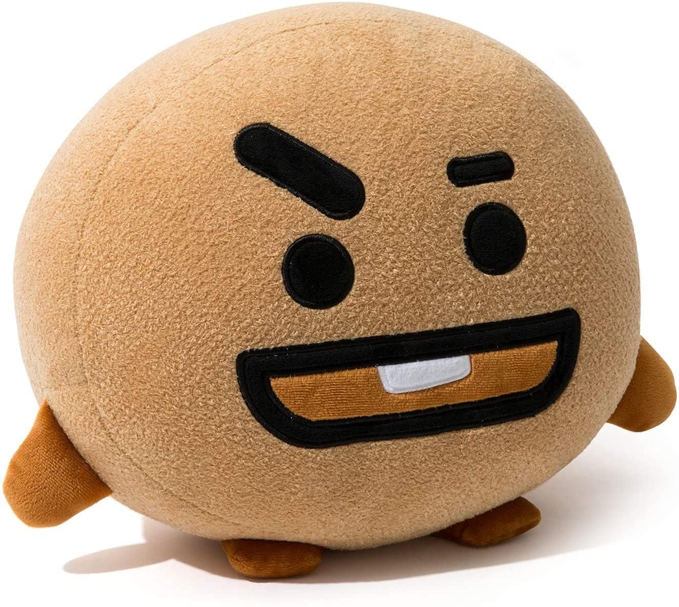 Shooky Pillow/Cushion BTS BT21 Stuffed Plush Soft Toy for Toddler Kids Babies Girls Children Boy Medium Size Brown Color