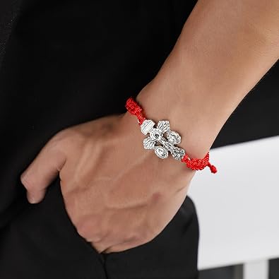 Pardon Crucifix Religious Bracelet for Women Men,St Benedict Bracelet,Milagrosa Medal Bracelets,La Cruz Del Perdon Catolica,Crucifijo Del Perdon,Crucifijos Catolicos,Medalla De San Benito Bracelets(Red)