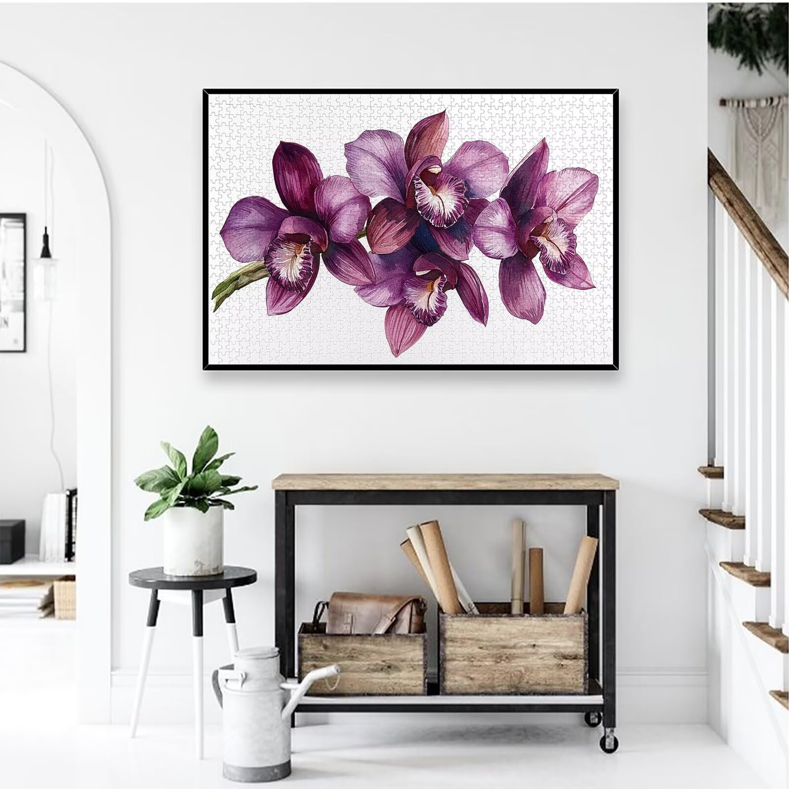 Puzzle 1000 sztuk Orchidea, Puzzle Zen 1000 sztuk dla dorosłych i nastolatków, drewniane puzzle z wykwintnym opakowaniem, rodzinne gry edukacyjne, dekoracje domu, prezent dla dorosłych-1669