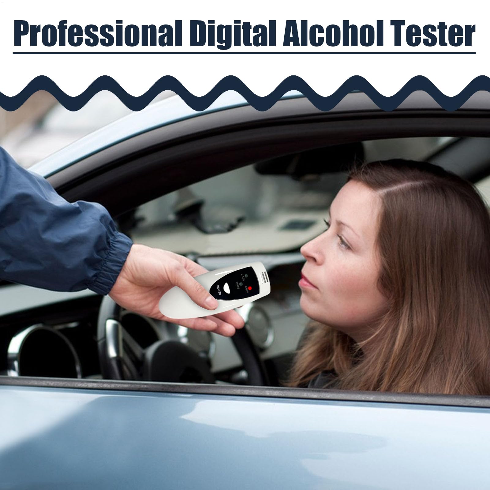 Alcoholímetro para Coche - Probador de Alcoholemia con Indicadores Luminosos - Detector Preciso para Conductores | Seguridad en Conduccion Analisis Monitoreo Deteccion Viajes Carretera