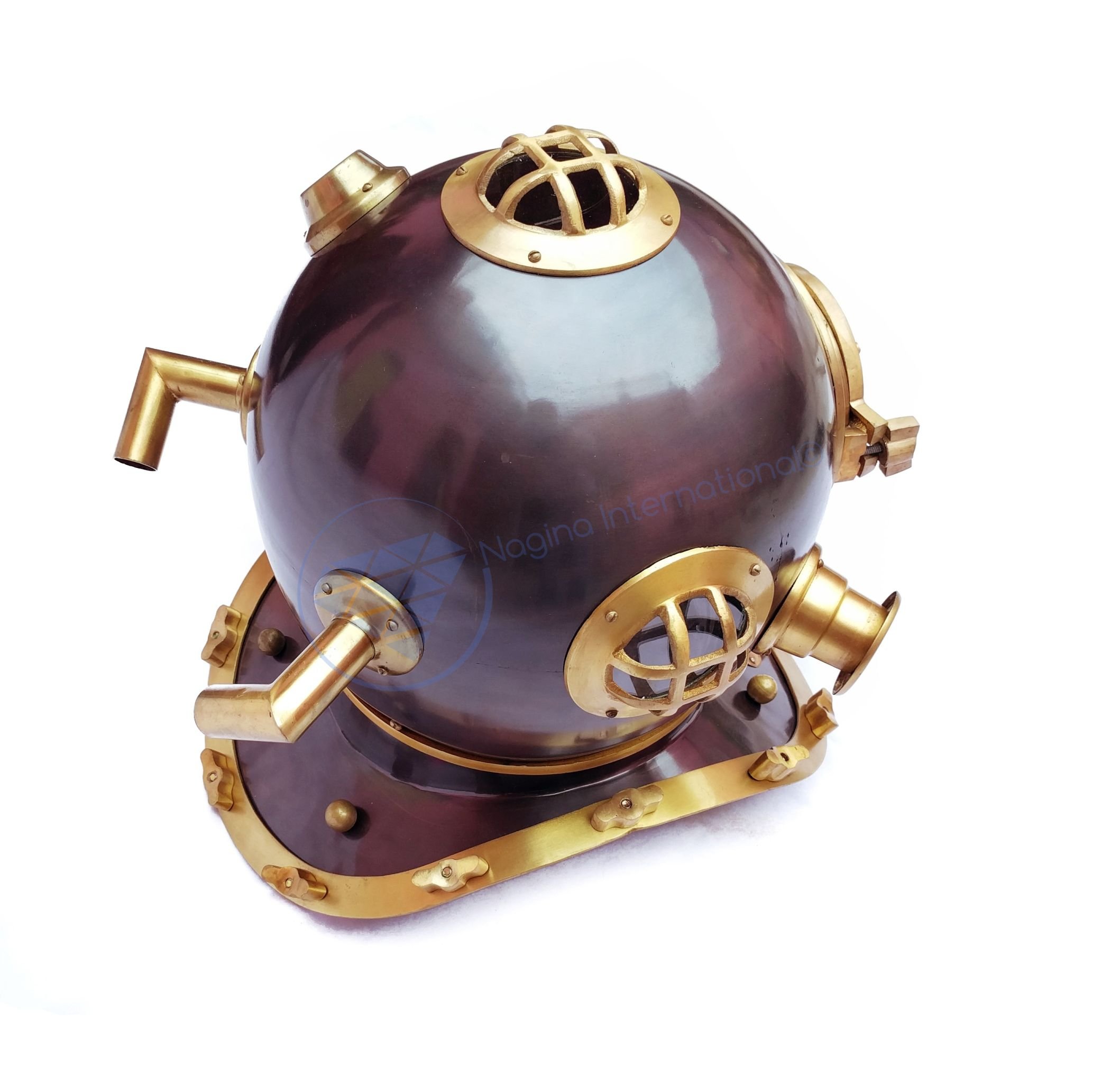 Casque de plongée pour Plongeur, Marine, Marine, Marine, 18 ", Finition cuivre Antique | Cadeau de la Marine | Nagina International