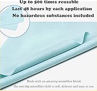 Vista 4 de Paño de limpieza antivaho para lentes, gafas, motocicleta, casco, cámara, reutilizable, 500 veces (3 paquetes)