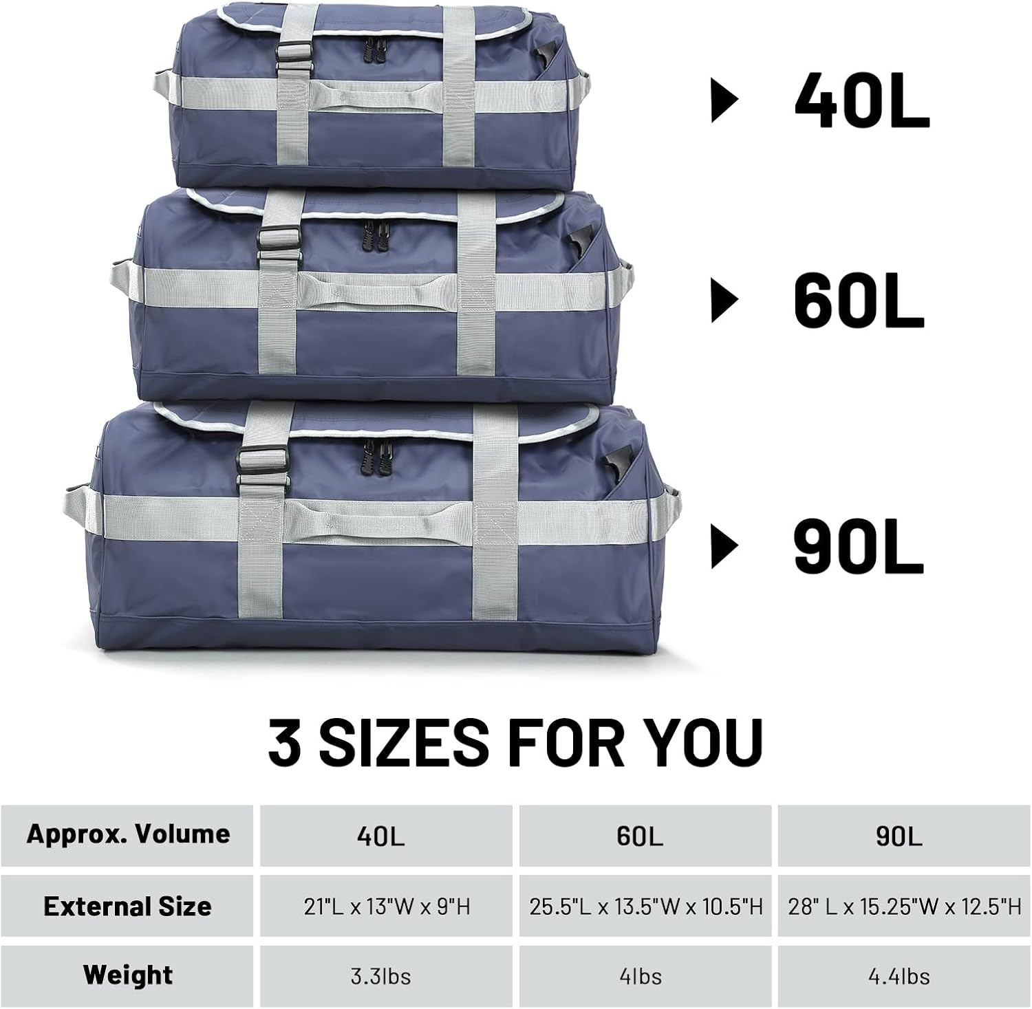 MIER Water Resistant Backpack Duffle Heavy Duty Convertible Duffle Bag with Backpack Straps for Gym, Sports, Travel - Image 5