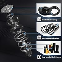 Vista 5 de ECCPP Juego de 2 puntales completos para Volvo XC90, amortiguador delantero para 2003-2014