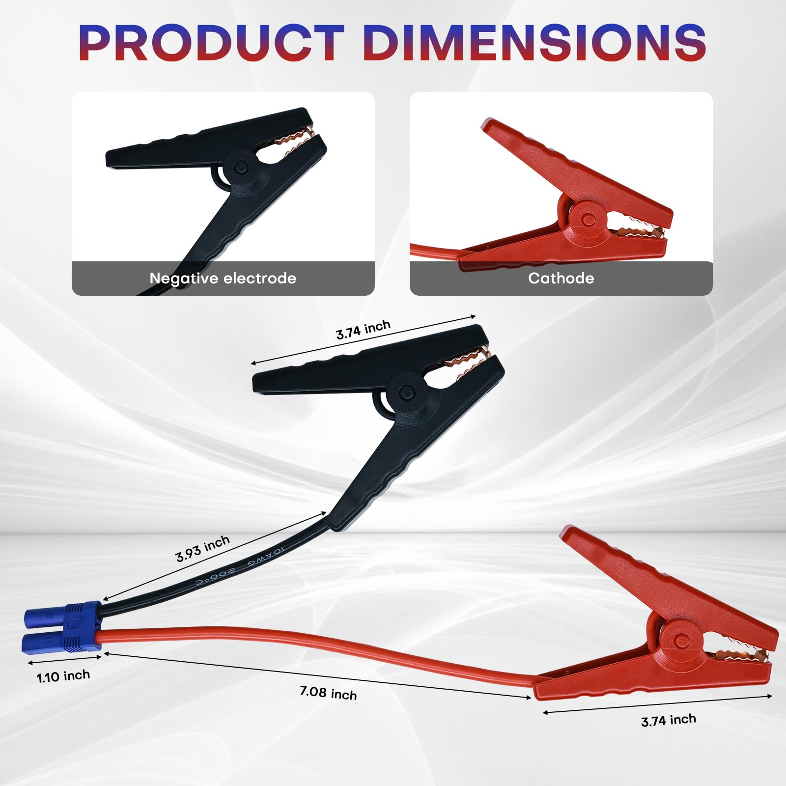 Zaciski rozrusznika Smart Jump, EC5 Heavy Duty Jump Starter Automotive Booster Clamp Cables Wymienne zaciski krokodylkowe