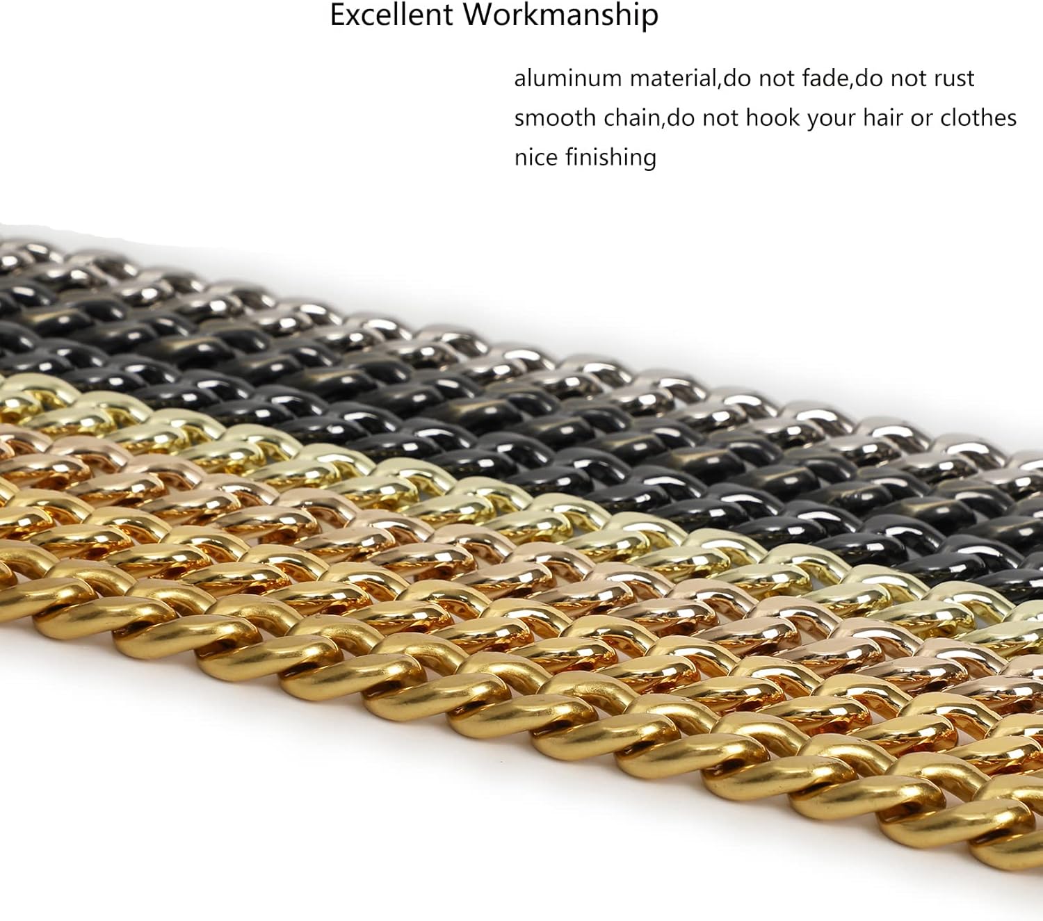 26 Inch Chic Metal Purse Chain Strap Handle Shoulder Strap Replacement Charms for Bag Handbags - Image 4