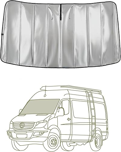 Miniatura 24 de Cubiertas de ventana magnéticas aislantes y opacas reflectantes VanEssential diseñadas para Mercedes-Benz VS30