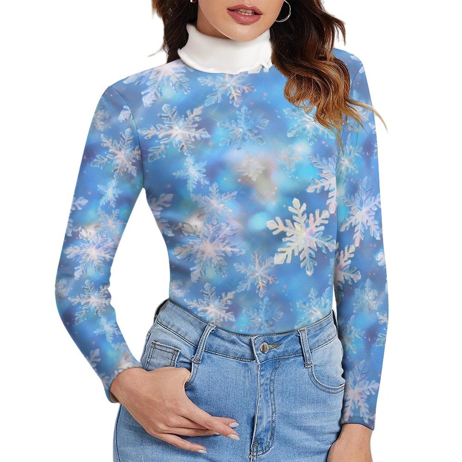 Womens Turtleneck Shirt Long Sleeve Layer Tops Slim Lightweight Pullover Sweater Soft Thermal Underwear Blouse