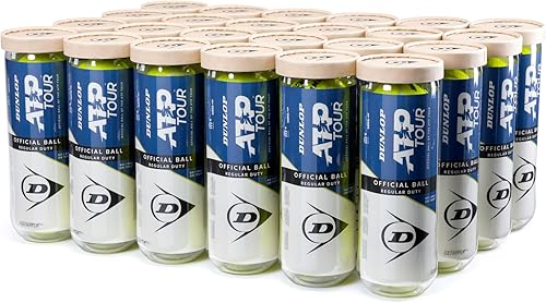 Miniatura 10 de Dunlop Sports ATP Premium - Pelotas de tenis - Estuche de 24 latas (72 pelotas) - Servicio regular y extra resistente