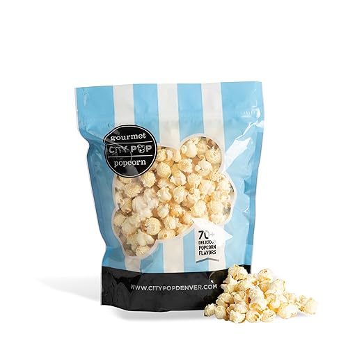 Palomitas de maíz gourmet cheddar blanco, 6 tazas en total, hechas desde cero, fabricadas en Estados Unidos y sin OMG, ideales como aperitivo,