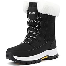 Womens Waterproof Winter Snow Boots Warm Shoes Furry Mid Calf Lightweight Walking Hiking Booties