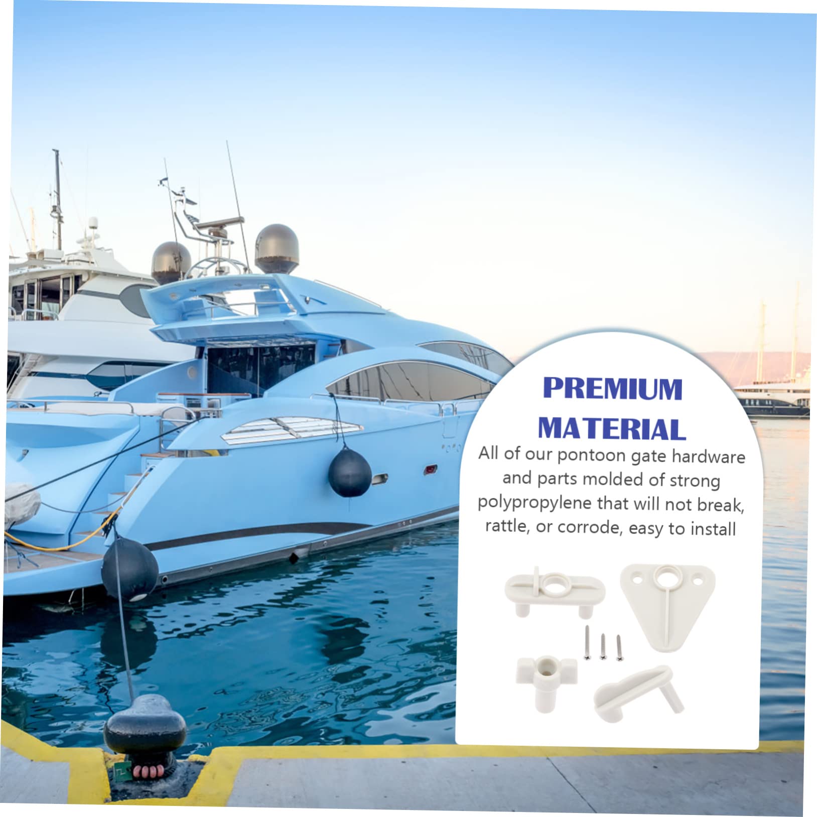 INOOMP 3ensembles Loquet De Remplacement pour Porte De Yacht Boucle De Sécurité pour Porte De Bateau Et Caravane Blanc