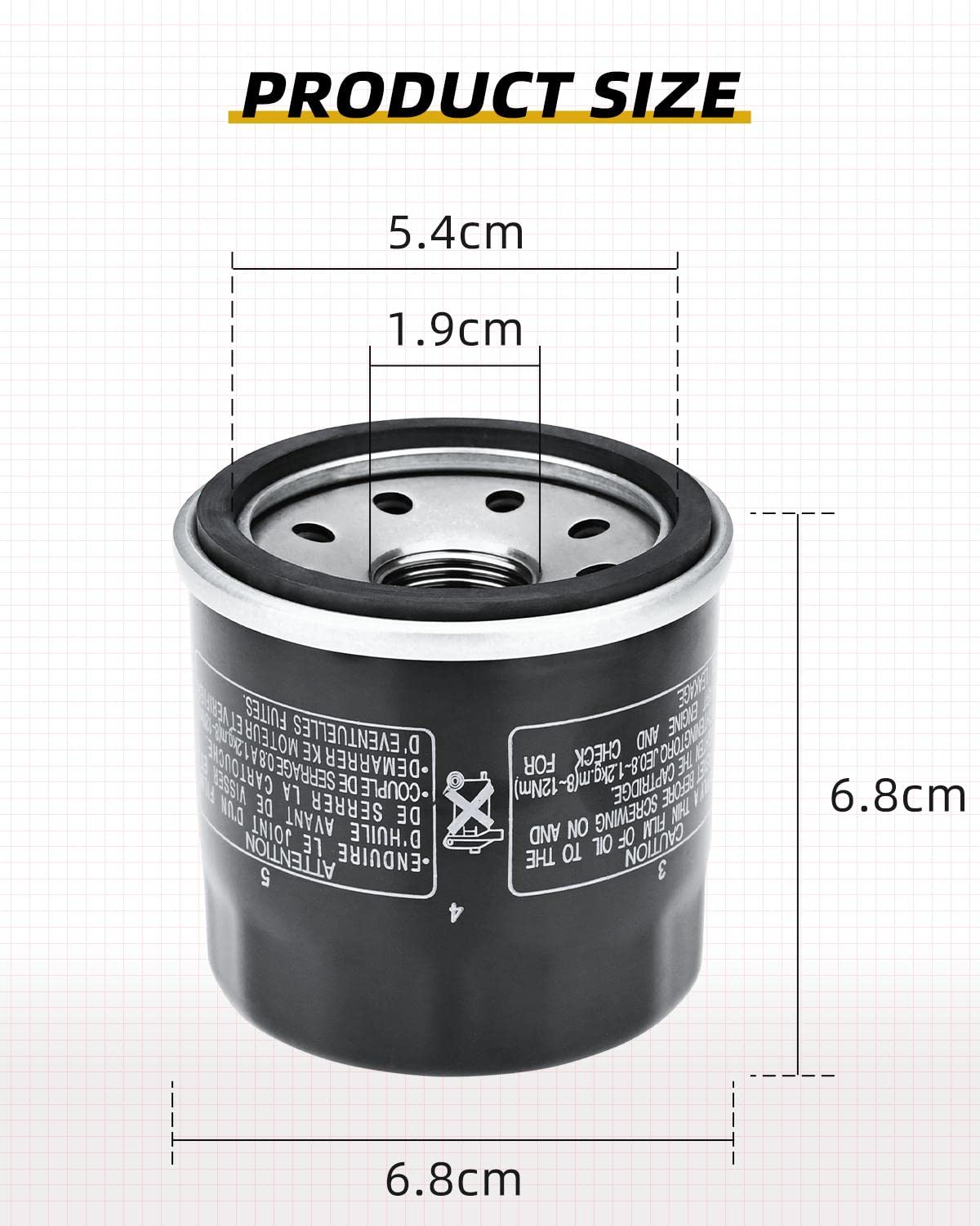QUICKWOLF 16097-0008 Oil Filter Compatible for Kawasaki