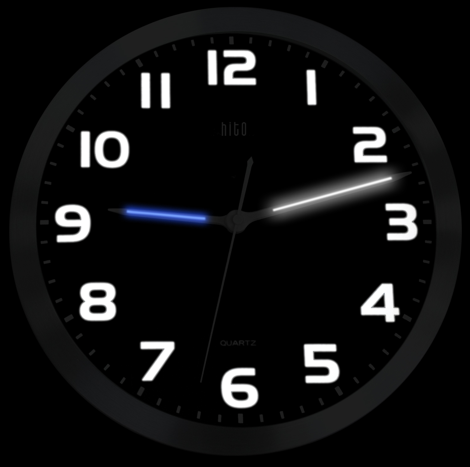 Reloj de pared silencioso HITO 10 pulgadas luz nocturna miniatura 7