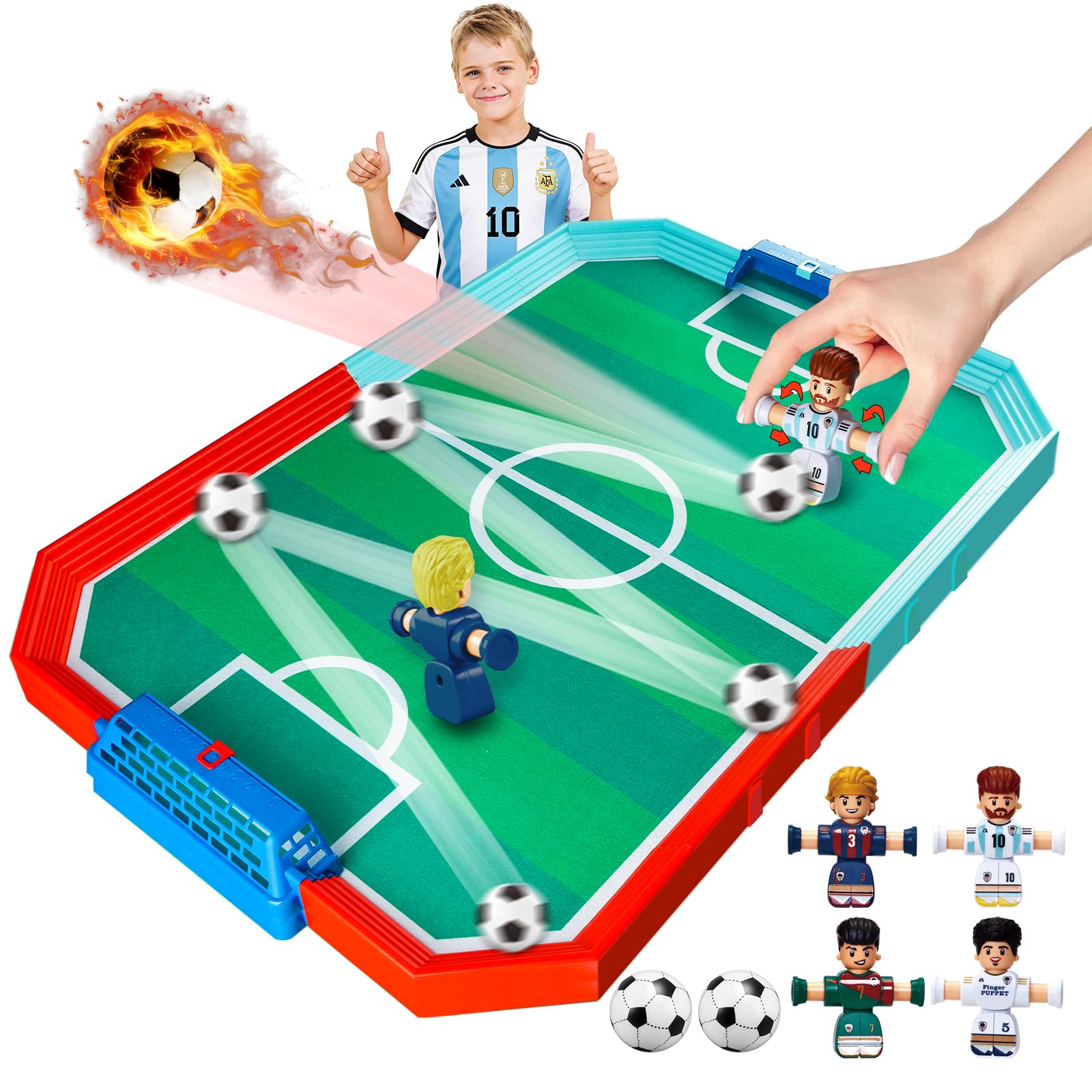 Soccer Board Game for Kids, Mini Foosball Table Toys with Figures- Interactive for 6 7 8-12 Year Old Boys Kids, Perfect Football Gifts for Indoor Home Party Playroom Family Travel