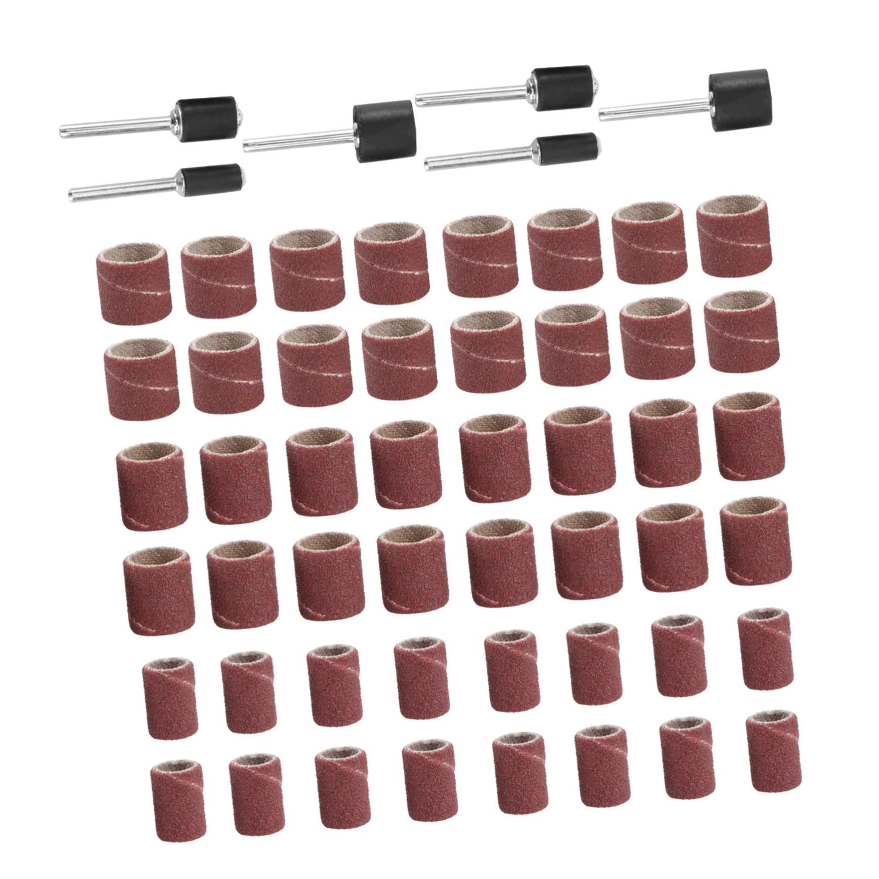 IWOWHERO 66pc Sandpaper Drum Set Sandpaper Drum Sleeves Sanding Bands for Nail Drill Round Sanding Pads Mandrels