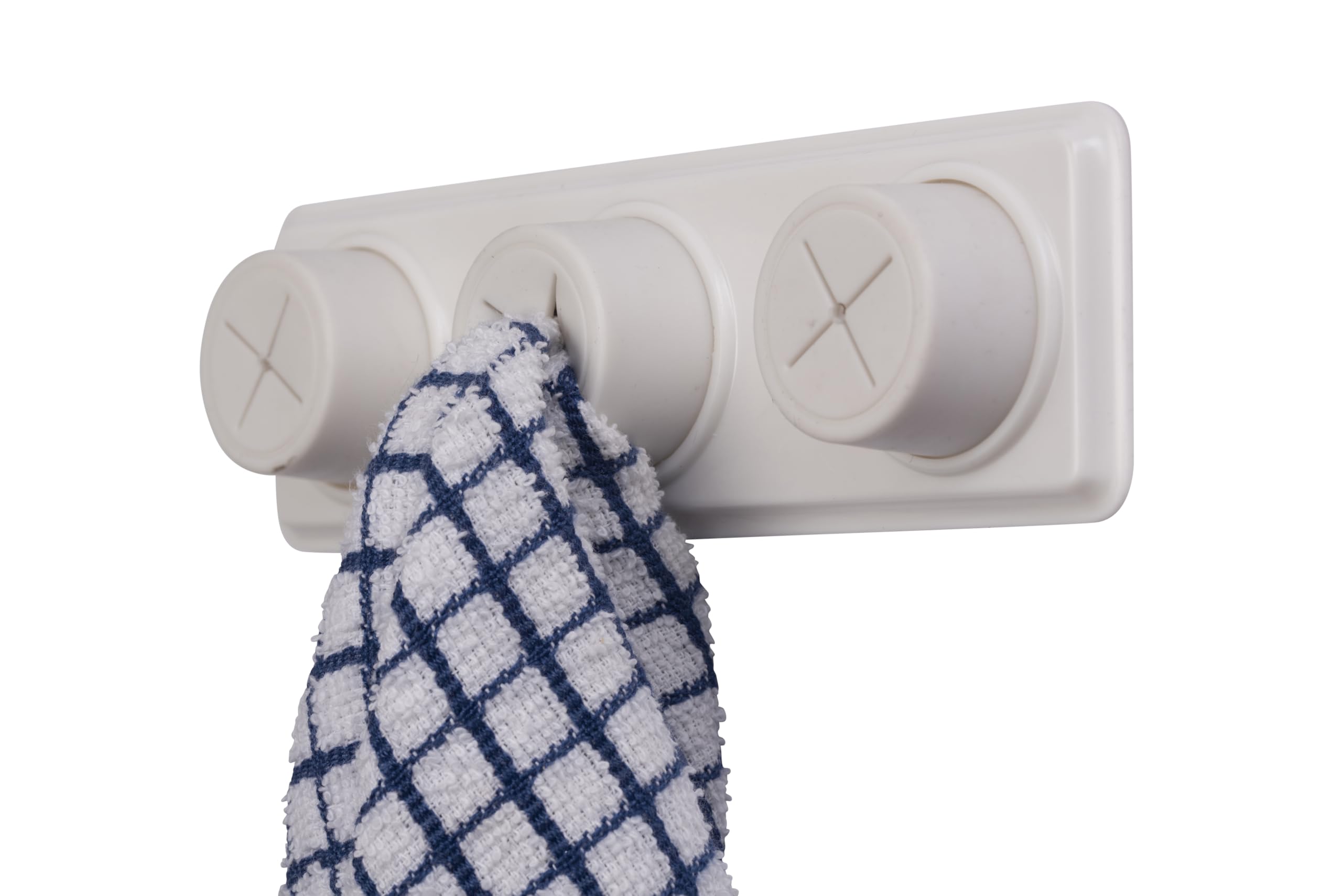Croydex Triple Cloth Holders - White