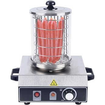 Stainless Steel Bockwurst Warmer 350 W Sausage Warmer Hot Dog Device Professional Sausage Cooker 30-85 C Adjustable Temperature Electric Sausage Cooker 16 x 21.5 cm Hot Dog Maker for Bakeries