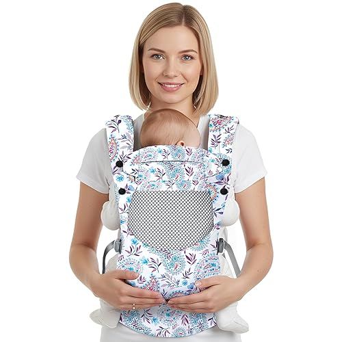 Miniatura 10 de Portabebés, ergonómico, acogedor, transpirable y ligero para bebés de 7 a 66 libras con soporte lumbar, fácil de llevar, manos libres, abrazo para