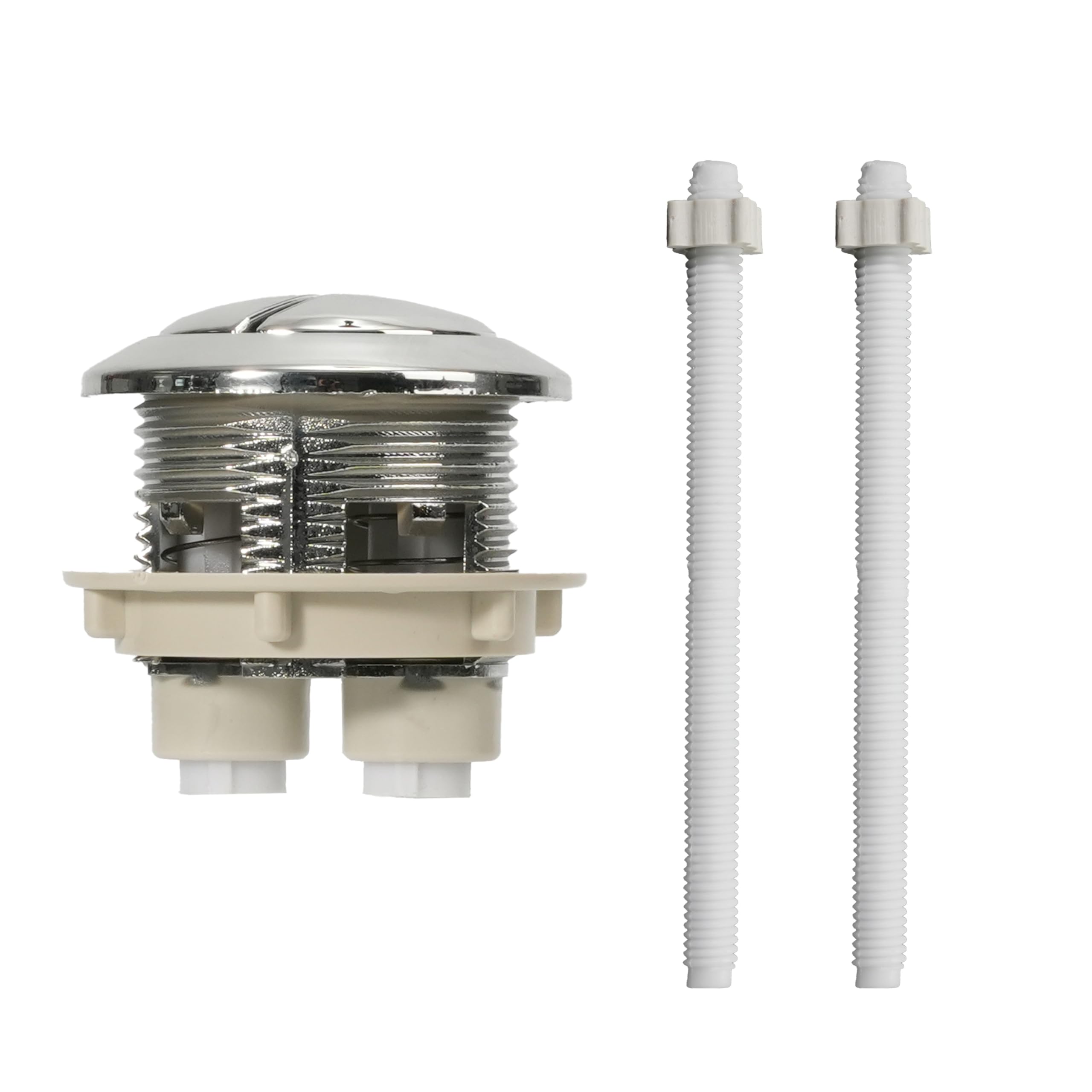 Pulsante Universale per Scarico WC 40 mm, Pulsante di Scarico per Doppio Scarico, Pulsante per Tanica Acqua con Diametro da 37-44 mm, Pulsante per Serbatoio per Bagno