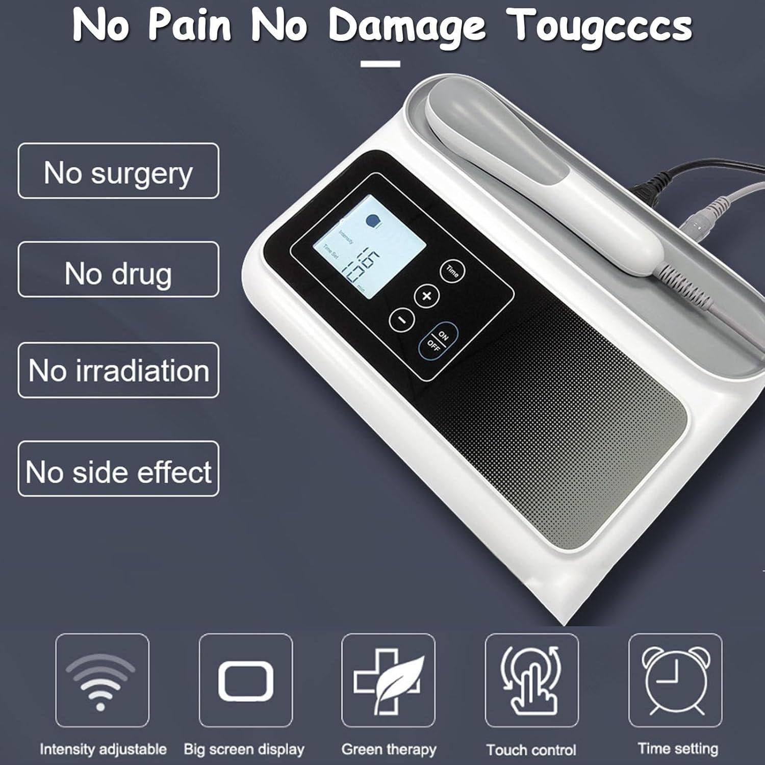 Máquina de ultrasonidos de 1,05 Mhz para fisioterapia, máquina de terapia de ultrasonidos portátil, masajeador muscular profundo para aliviar el dolor corporal para rodillas, hombros, lumbares, brazos