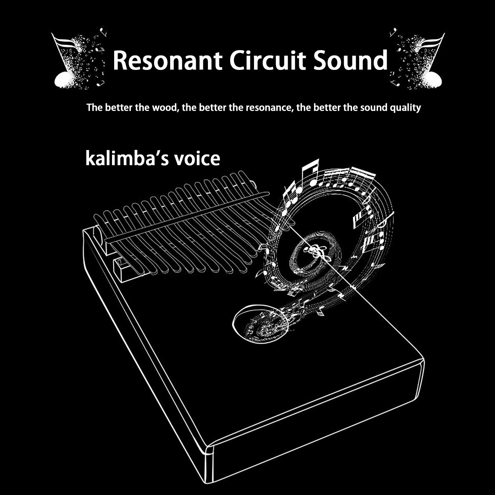 17-Key Kalimba Thumb Piano, Mahogany Gradient Kalimba, Mbira Portable Sanza Xylophone, Piano Dedo Para Amantes De La Música, (18 Cm X 13 Cm) Gradient blue
