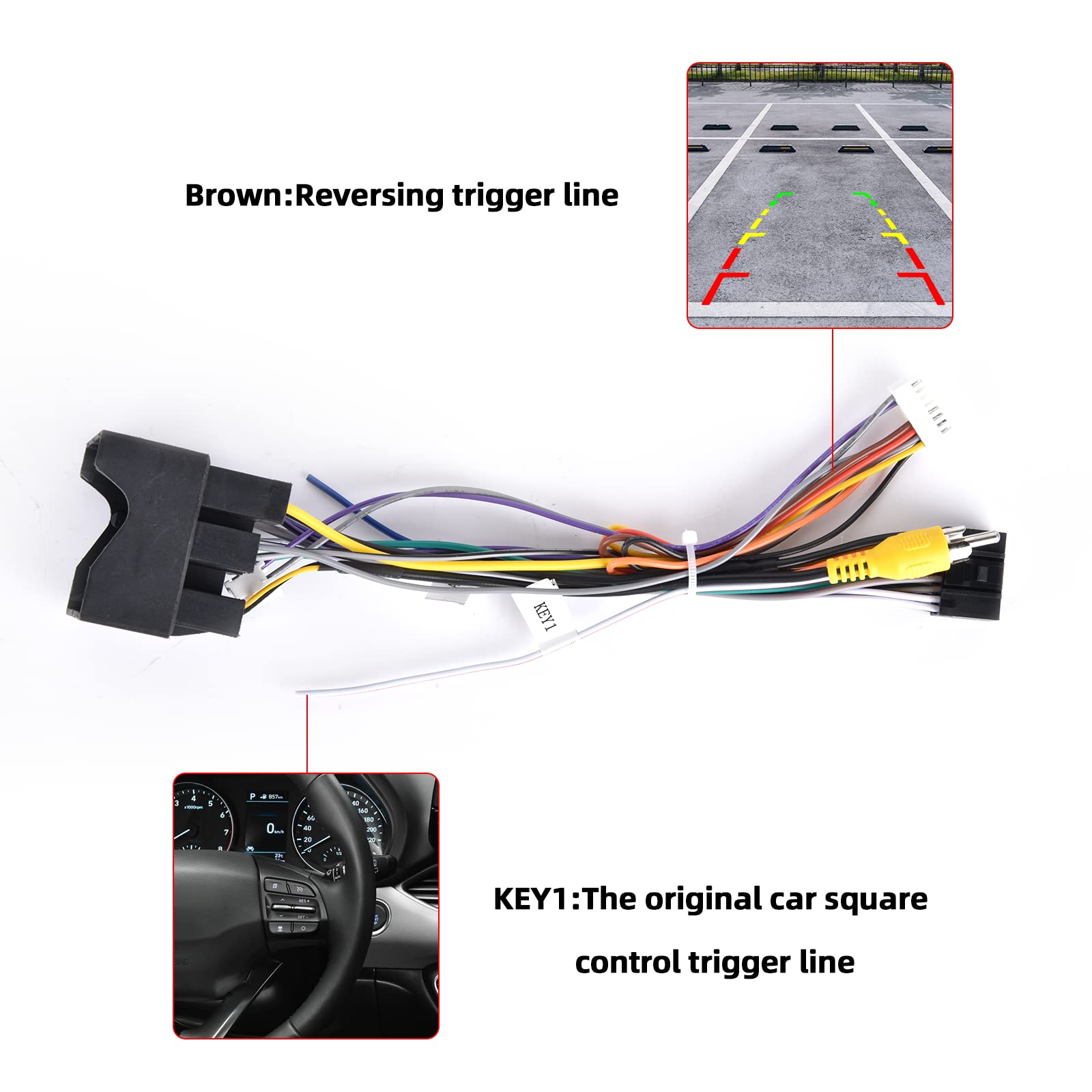 Adattatore per Cablaggio Autoradio a 52 PIN Compatibile con il Connettore di Alimentazione/Altoparlante di VW Skoda Golf Touran Passat Jetta Polo Tiguan per l'installazione di Autoradio Aftermarket