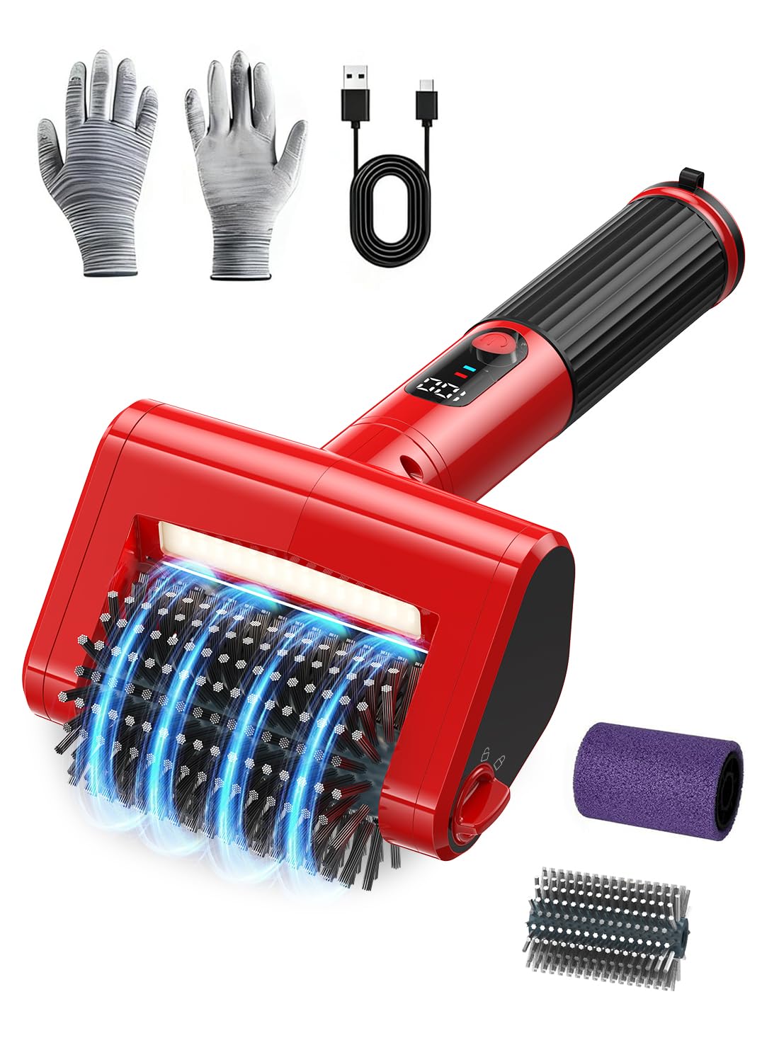 Photo 1 of CuLiDing 800 RPM Electric Grill Brush for Outdoor, 2-Speed High Power BBQ Cleaning Tool, 4000mAh Cordless Scrubber with LED Light, Non-Shedding Brush & 2 Scouring Pads for Gas/Charcoal/Weber Grates