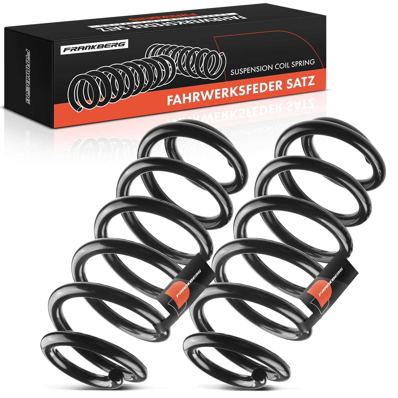 Frankberg 2 ressorts de suspension pour essieu avant 4F0411105BK | Compatible avec: A6 4F2, A6 Avant 4F5