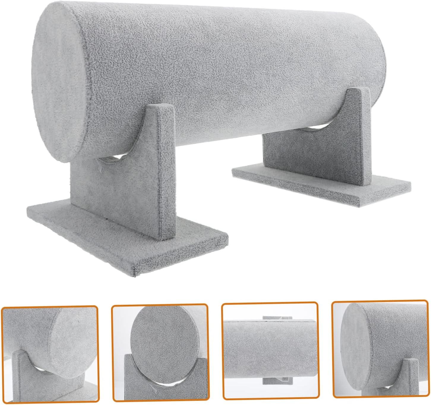 Happyyami Adjustable Hair Tie Organizer Stand 30x11CM Gray Scrunchies Holder for Hair Accessories Storage for Girls for Home and Travel