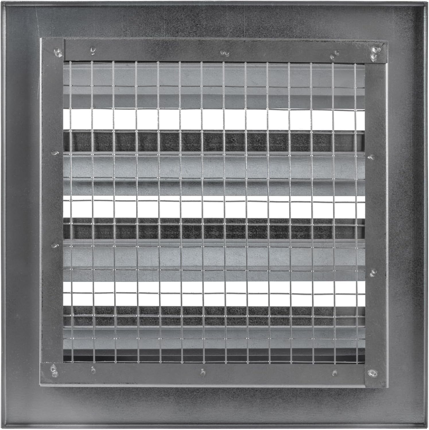 Vent Systems 9" x 9" Inch Galvanized Steel Industrial Gable Vent - Heavy-Duty Louvered Air Intake Exhaust Vent Cover – Outdoor Wall Vent HVAC Grille - Air Return Grille for House Wall Crawl Space