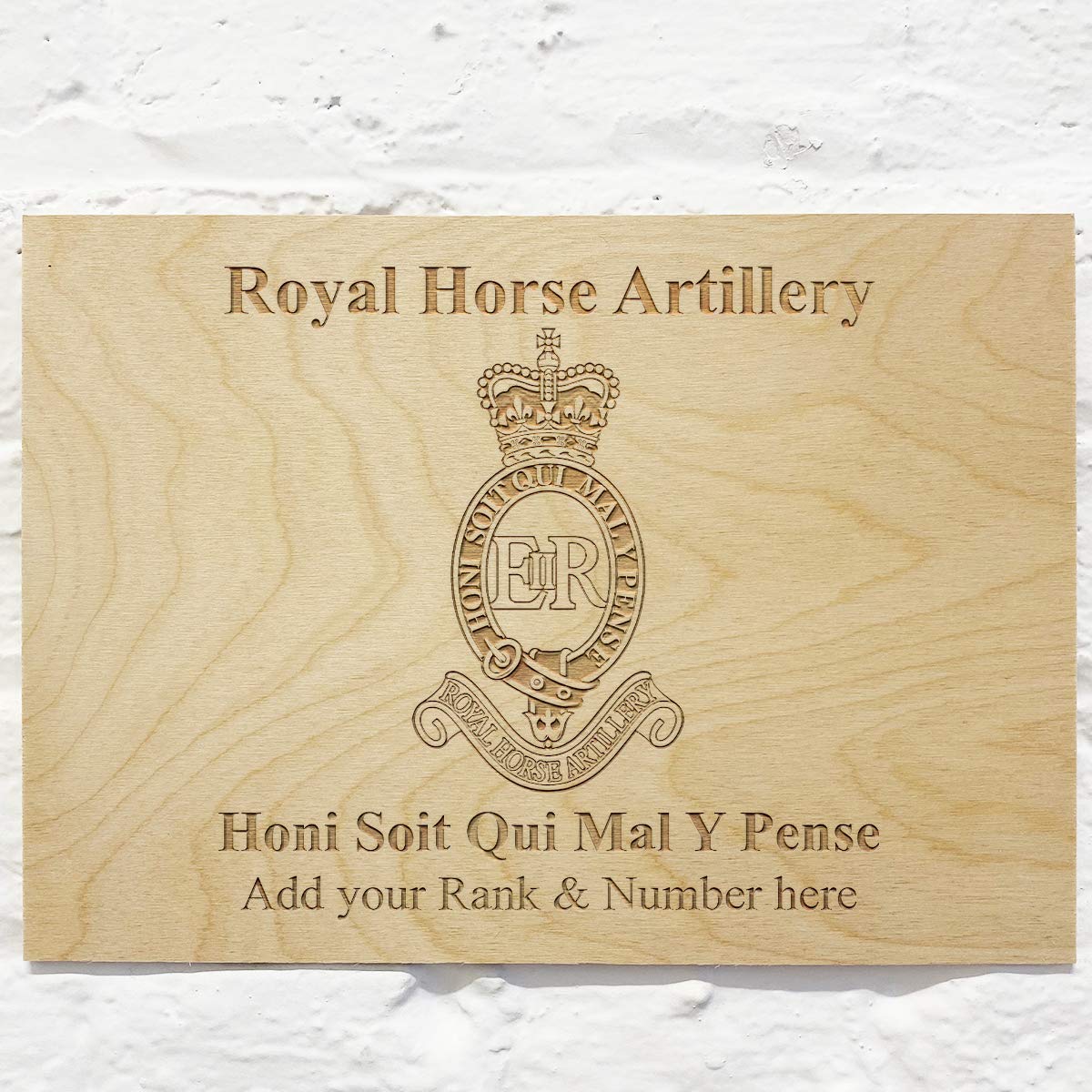 Royal Horse Artillery RHA RA Personalised Add Name Custom Wooden wall sign Plaques 30x40cm (11.8"x15.8")