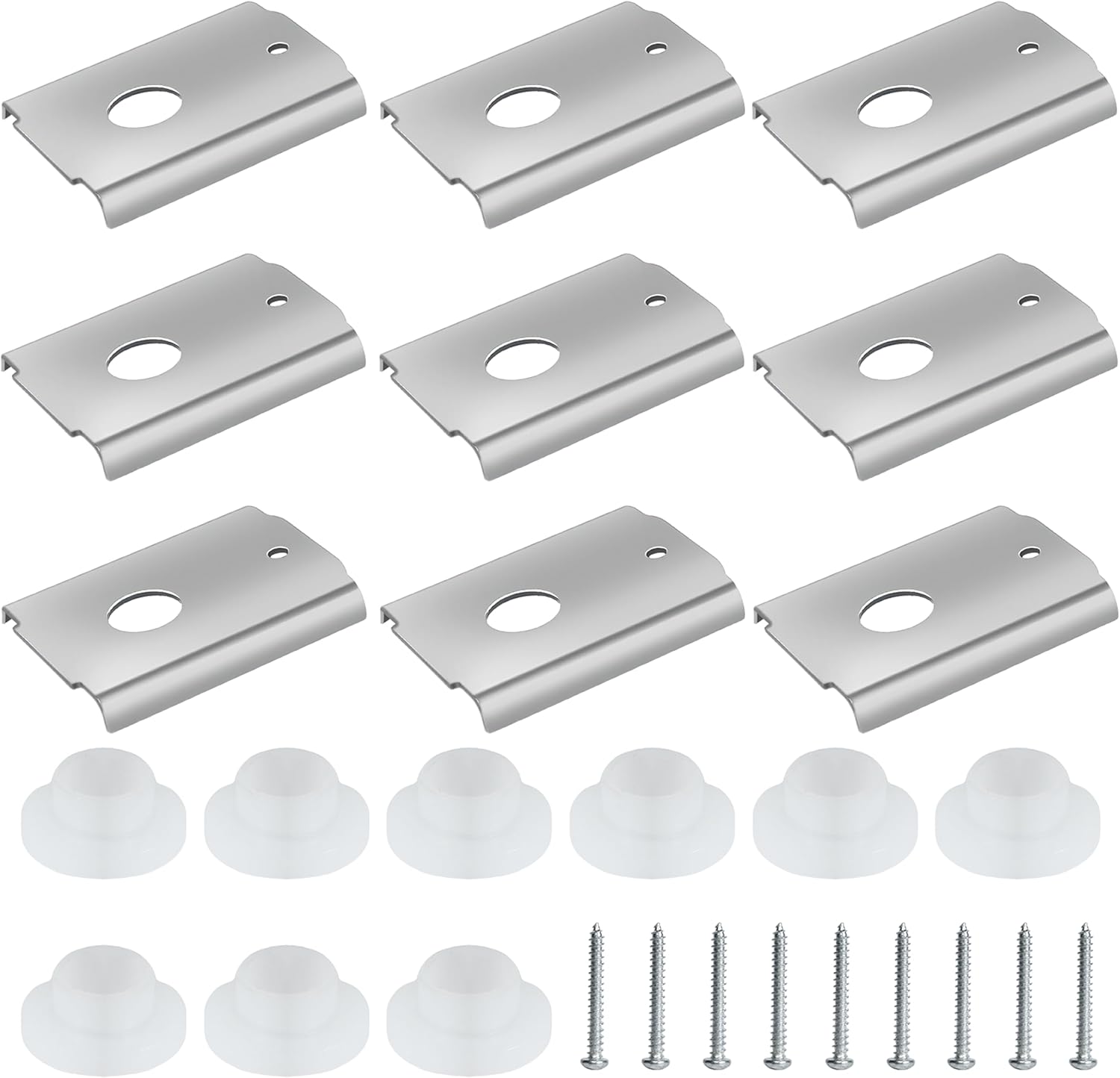 9 Sets N7192 Bi-fold Door Repair Bracket, Bifold Door Hardware Compatible with1-3/8 in Wood Doors, Fits 7/16 in Pivot, Top or Bottom Mount