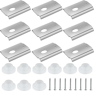 9 Sets N7192 Bi-fold Door Repair Bracket, Bifold Door Hardware Compatible with1-3/8 in Wood Doors, Fits 7/16 in Pivot, Top or Bottom Mount