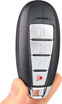 Keyecu Smart Key Fob Shell Replacement for Suzuki Kizashi 2010 2011 2012 Remote Car Key Fob Cover 4 Button FCC ID KBRTS009 Empty Shells