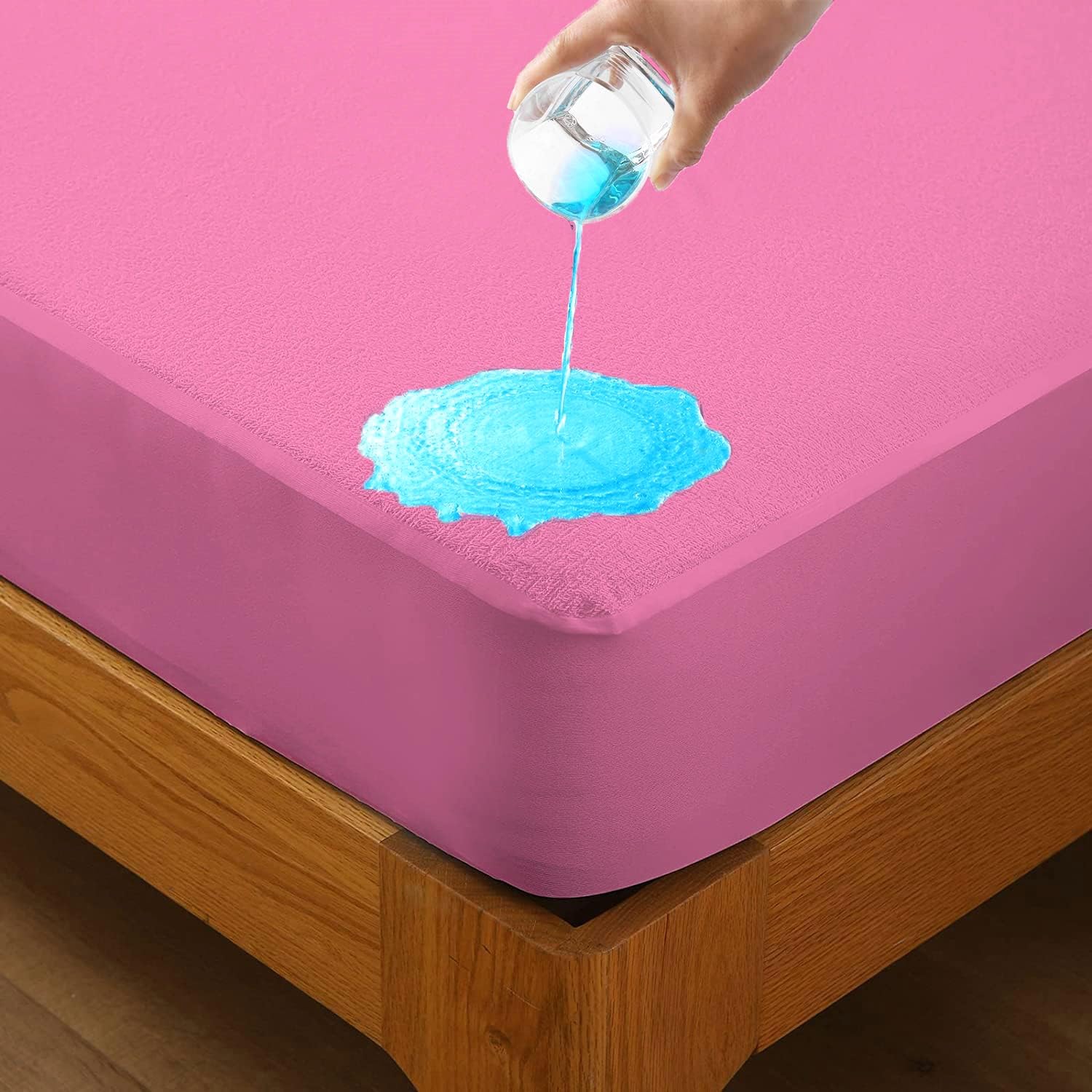 Mattress Protector - Cotton Feel Terry Ultra Soft - 100% Waterproof & Dustproof - Fitted Style - Bed Cover - Breathable - Best Hair & Skin (Single - 36X78 inch | 3X6.5 feet, Pink) (B0D76SL6TV) Amazon Price History, Amazon Price Tracker