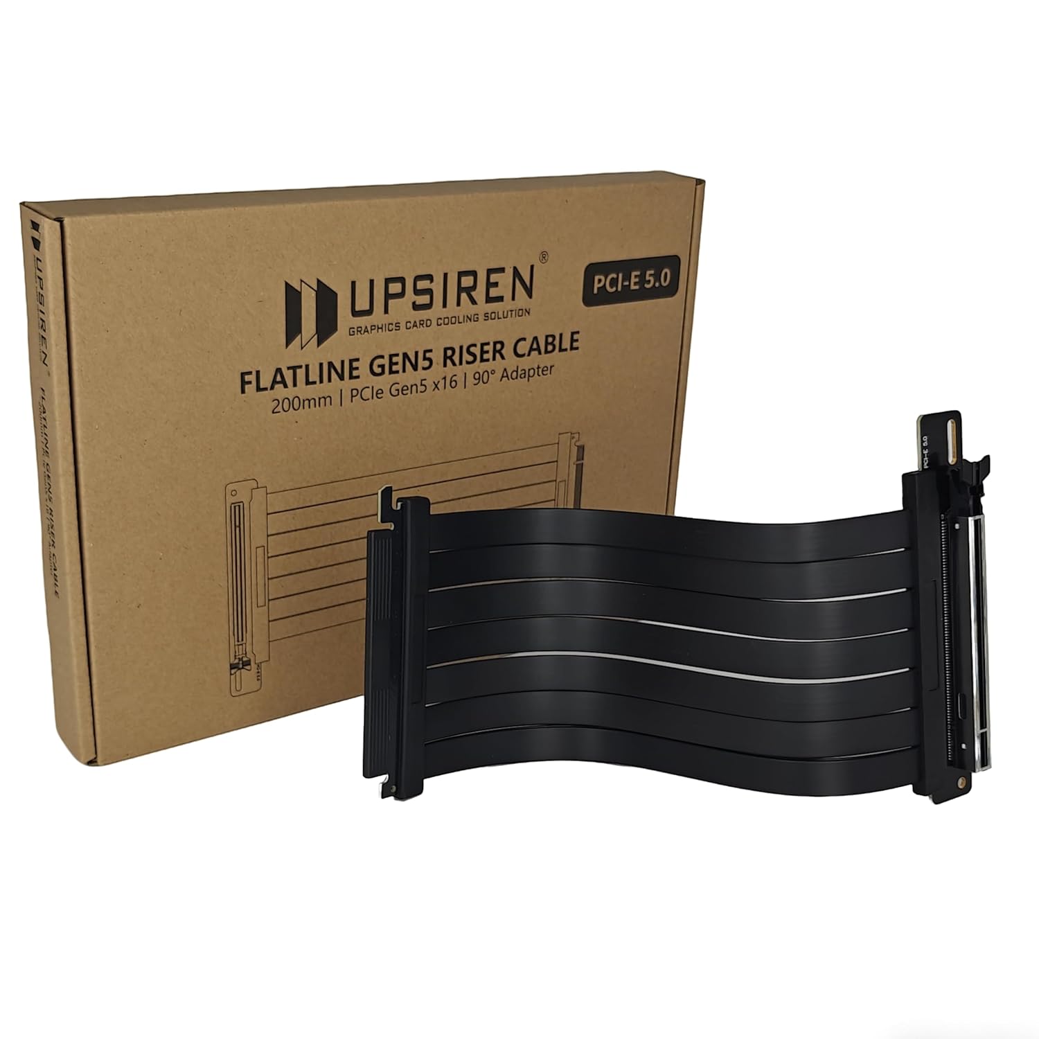 PCIE 5.0 x16 Riser Cable 20cm - 128GB/s Bidirectional | 64GB/s per Lane | Immersion Gold & Anti-EMI Shield for Zero Loss | Vertical GPU Mount for RTX 4090/5090/RX 7900XT/9070 (White)