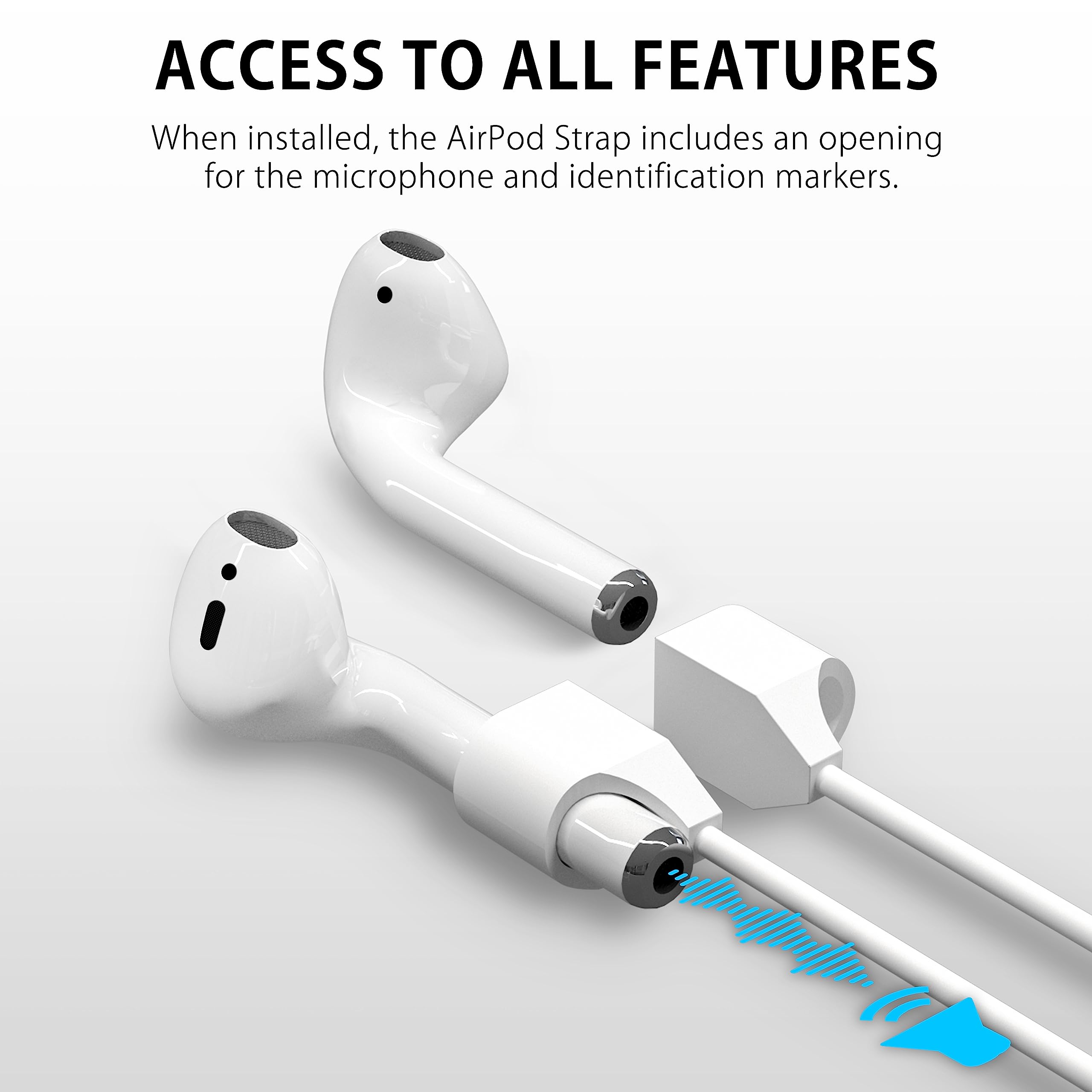 Catenella Antismarrimento Per Auricolari Wireless In Silicone, Leggera E Regolabile, Compatibile Con AirPods E Altri Modelli