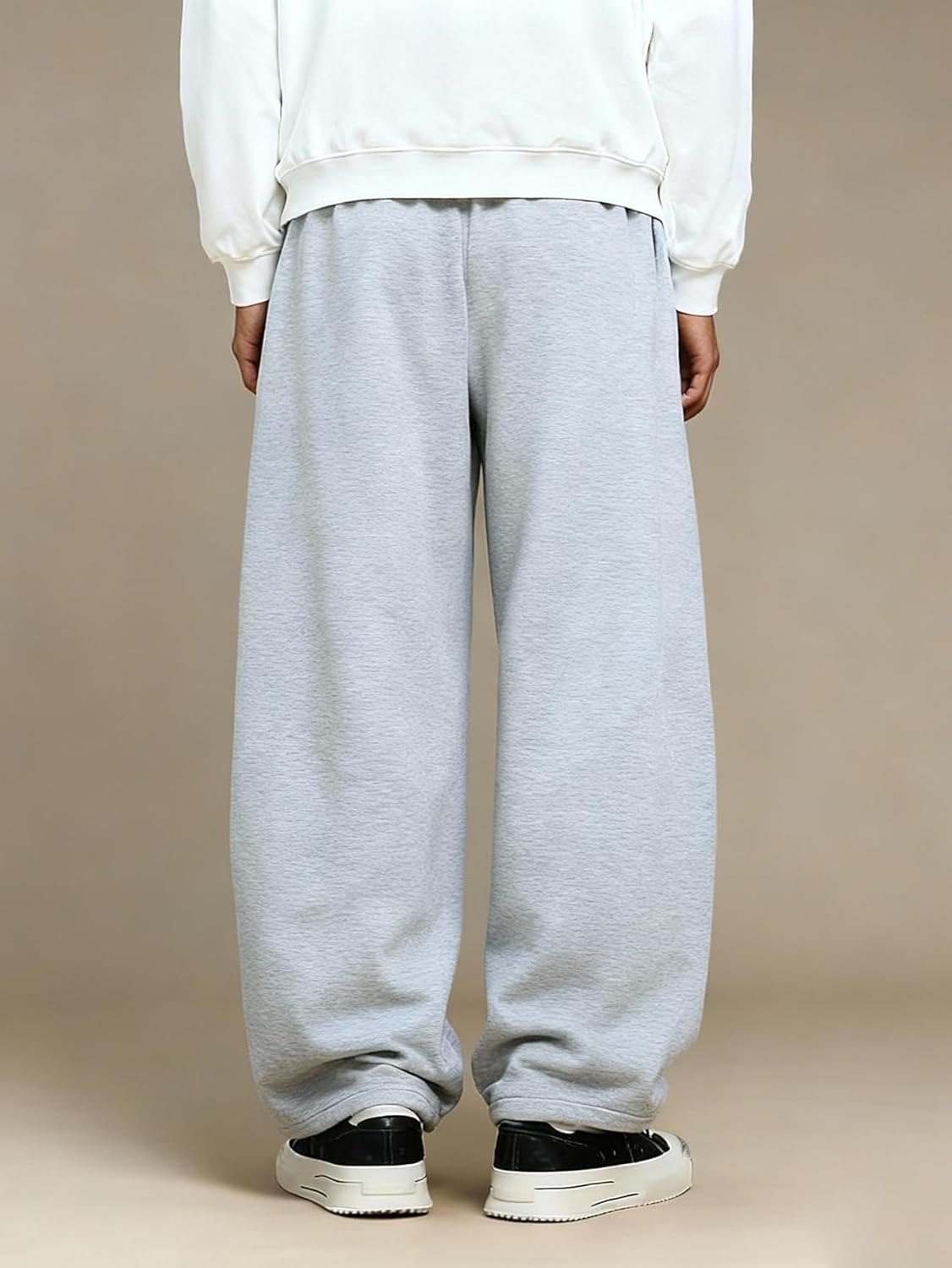 SOLY HUX Men's Athletic Sweatpants 2 Packs Drawstring Elastic Waist Wide Leg Baggy Sports Pants - Image 2