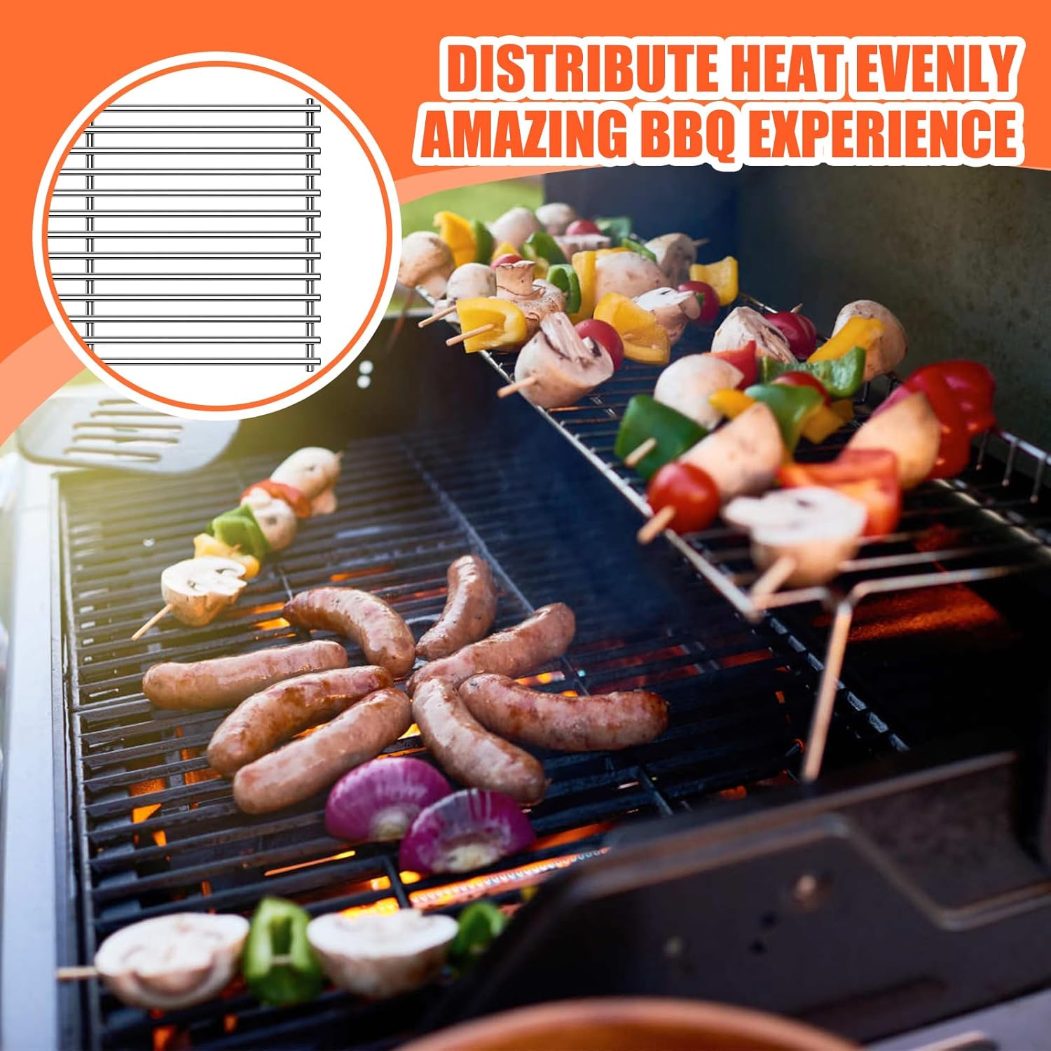 (3-Pack 16 3/8" Stainless Steel Cooking Grid Grates Replacement Grill Parts for Uniflame GBC1030W GBC1030WRS GBC1030WRS-C, GBC1134;for Backyard BY14-101-001-099, GBC1449W-C, GBC1449WBS-C