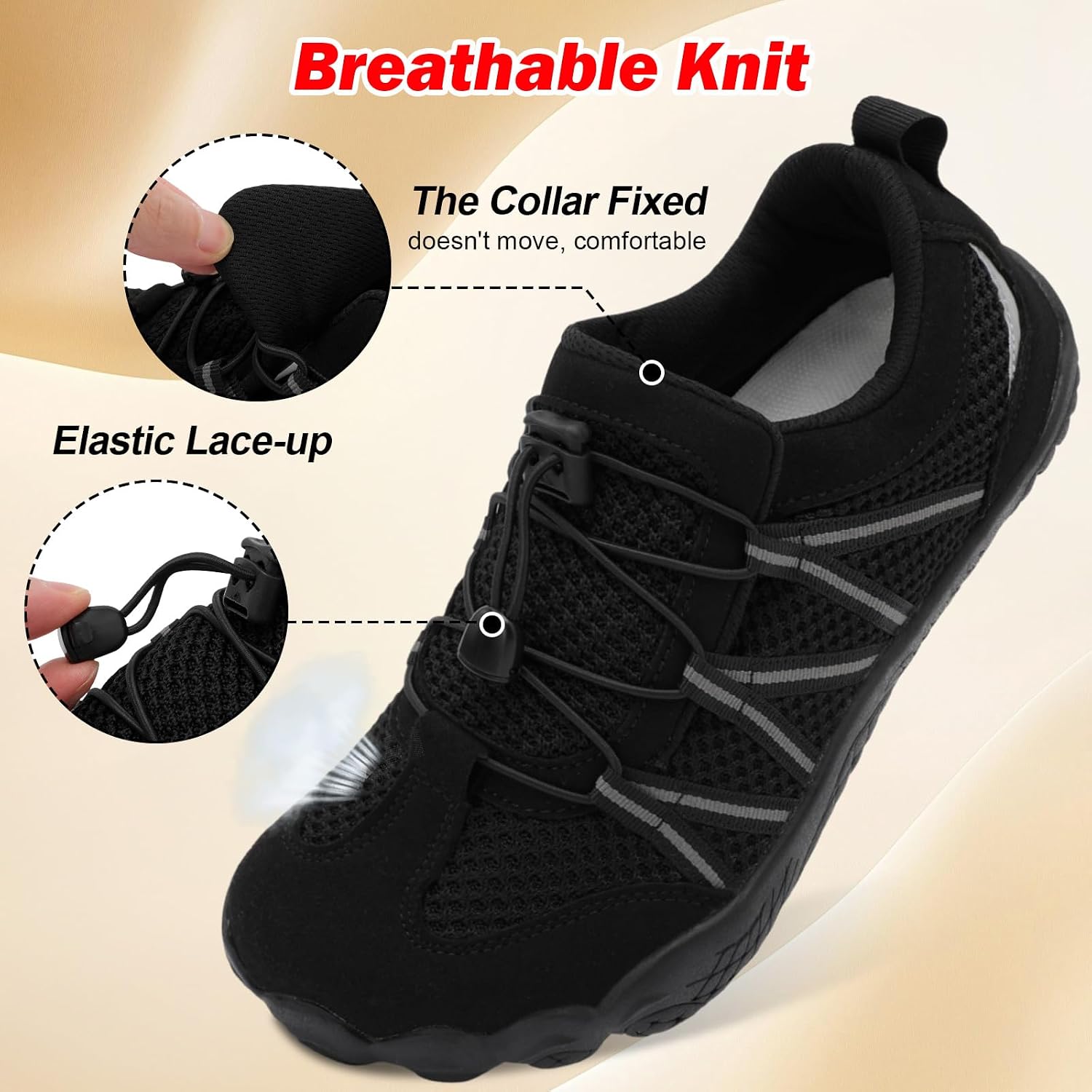 Spesoul Womens Mens Barefoot Shoes Wide Toe Box Walking Shoes Minimalist Slip On Sneakers Zero Drop Lightweight Breathable for Hiking Water Trail Running Workout Grounded Walking Gym