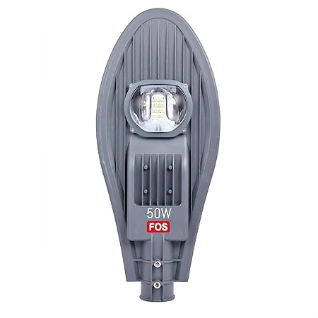 FOS LED Street Light 50-Watt, 5000 LUMENS - Light Color Green (IP65 Water-Proof | in-Built Voltage Surge Protection 4.5KVa)