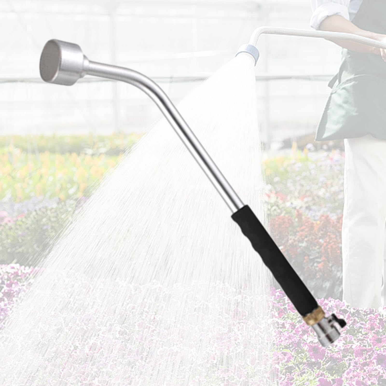 Arroseur Lance d'Arrosage d'Arrosage Valve à Bille Tuyau d'eau Structure Résistante en Alliage de Zinc Fonction Économie d'eau Convient à, 1000 Mailles 18 Pouces