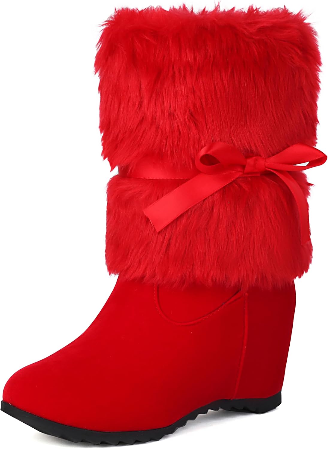 MRKEWUNEY Women's Christmas Ankle Boots – Festive Holiday Boots With Manmade Sole - View #4