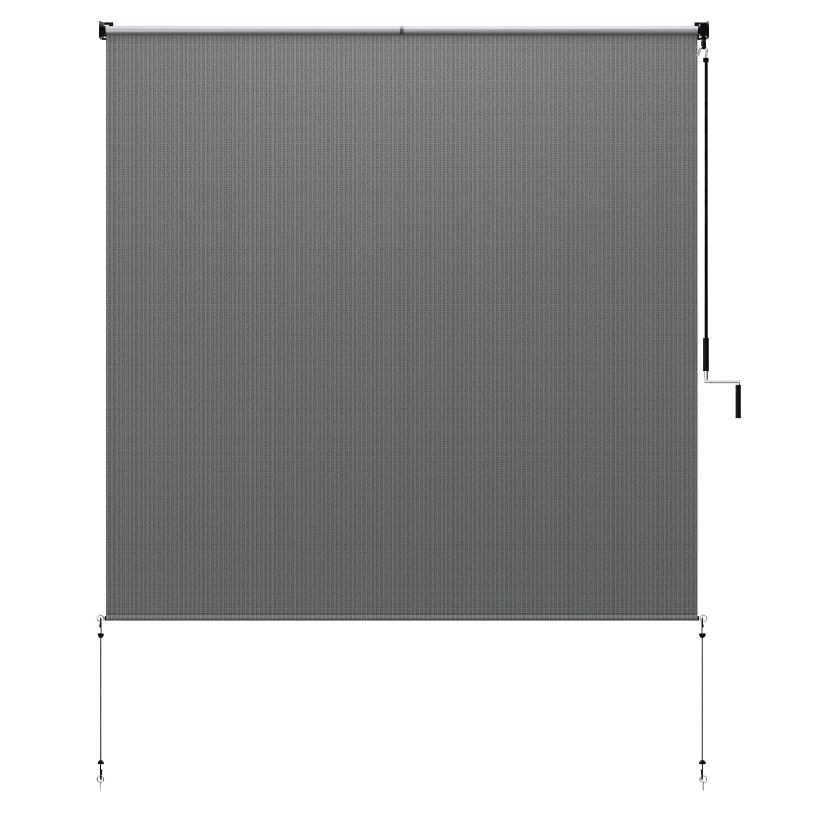 OOTONAT Roller Shades for Patio 8' W x 8' H, Exterior Cordless Shades Roll Up Outdoor Blinds with 90% UV Protection for Porch Gazebo Pergola Balcony Backyard, Dark Grey