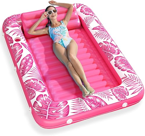 Miniatura 9 de Flotador inflable para piscina de bronceado Jasonwell 4 en 1 - Bañera de sol para tomar el sol en la piscina, balsa flotante para piscina infantil