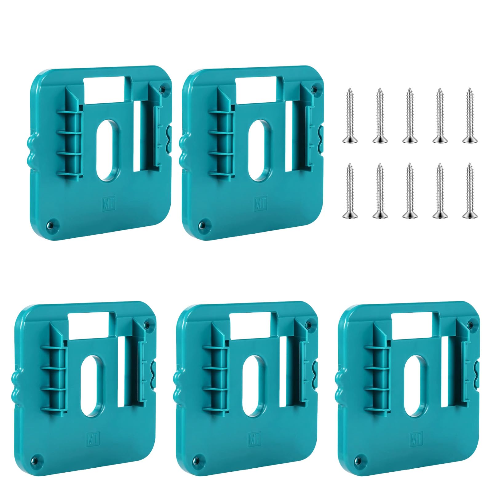 5pcs Battery Holder Mounts Storage Rack Tool Bracket Fixing Stand for Easy Installation in Garages and Maintenance Room Space Saving Battery Organizers