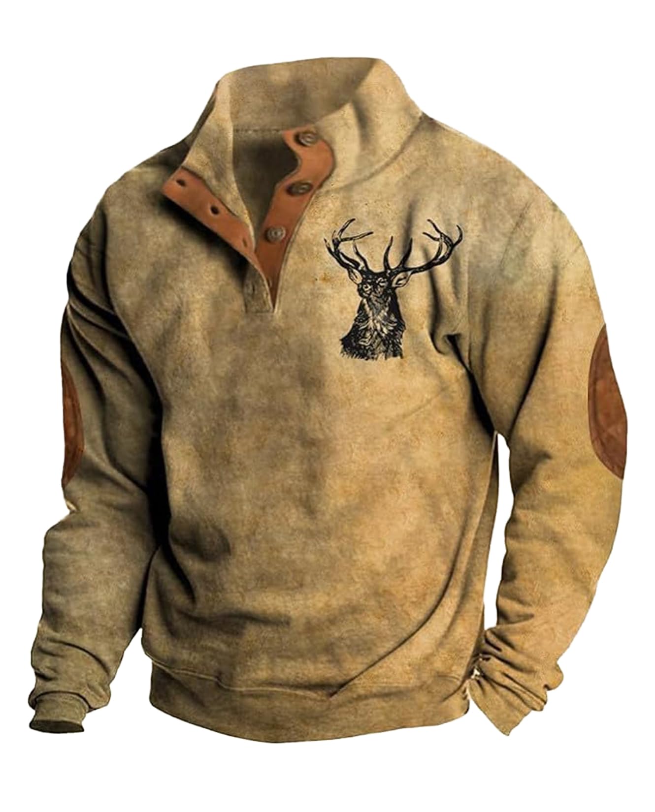 Western Sweatshirts for Men Aztec Retro Pullover Quarter Zip Sweatshirt Mens Stitching Color Fleece Sweatshirt
